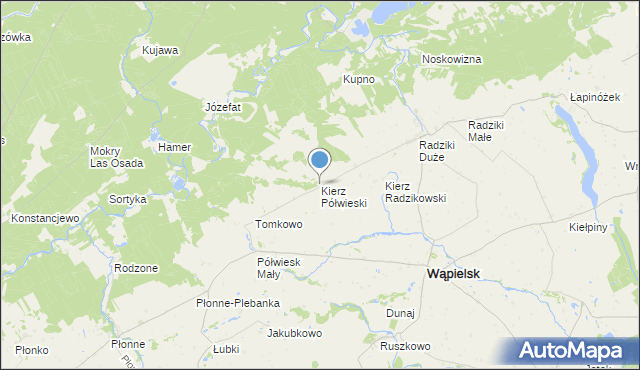 mapa Kierz Półwieski, Kierz Półwieski na mapie Targeo